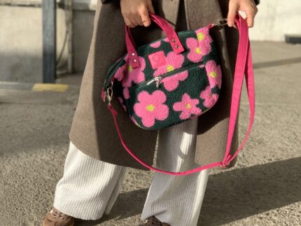 Fluffy Flowers Dark Green&Pink Small Me LE