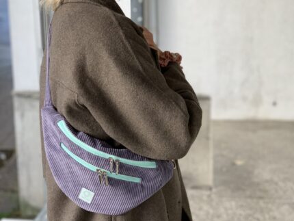 Nerka Dark Violet&Mint Thin Cord Slim