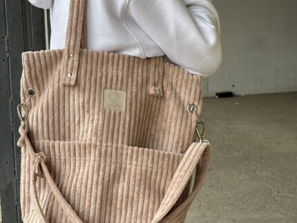 City Light Pink Thick Cord Torebka Damska