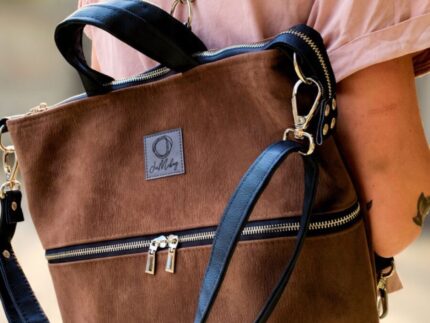 Postman Simple Warm Brown Pocket Plecak Damski