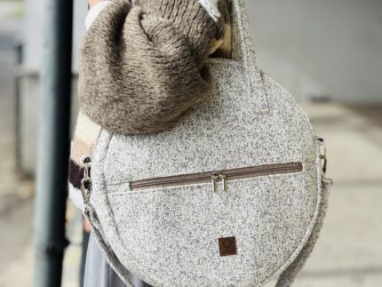 Circle Light Gray&Brown Braid Torebka Damska - NOW!
