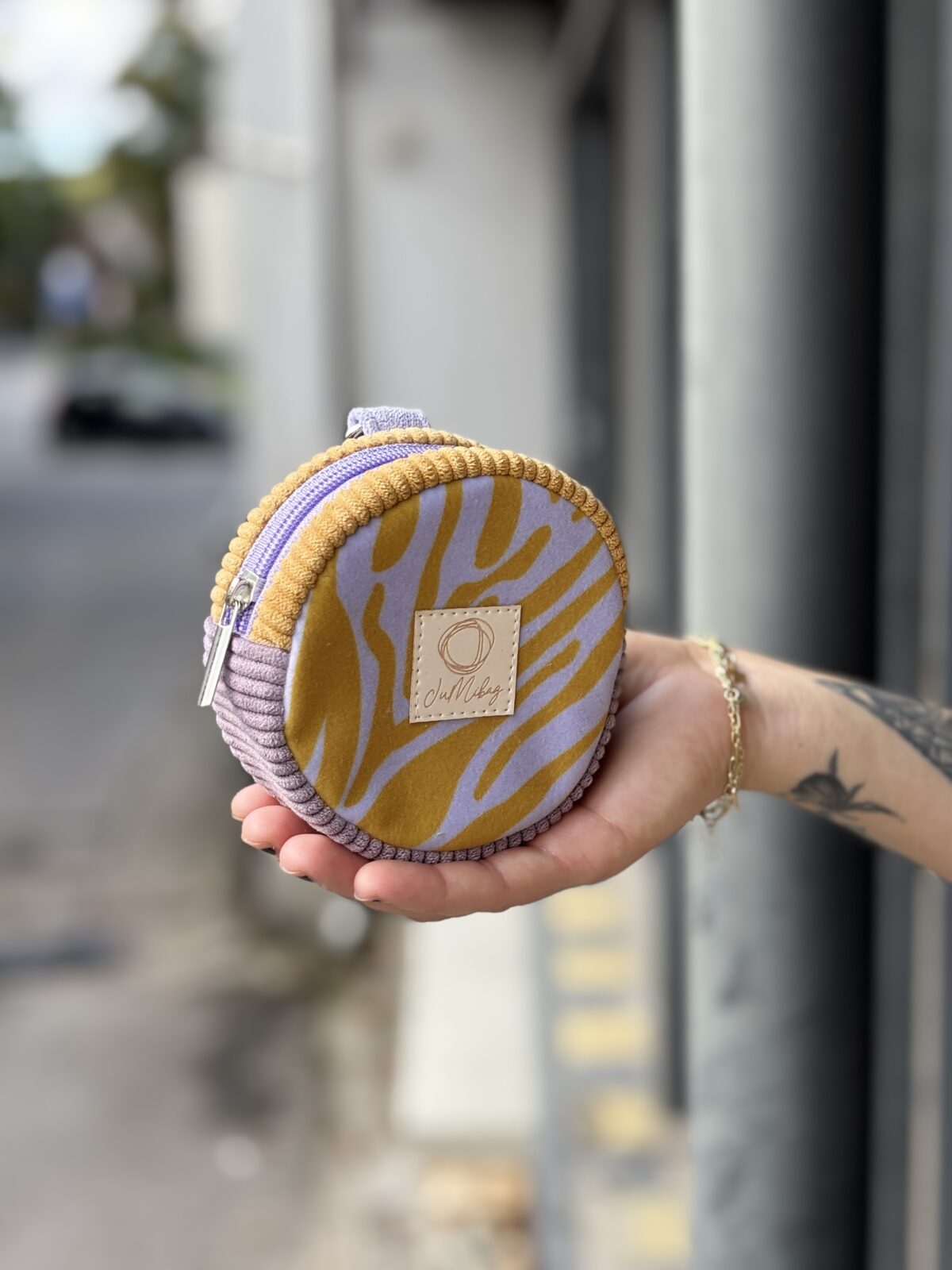 Micro Circle Purple Zebra